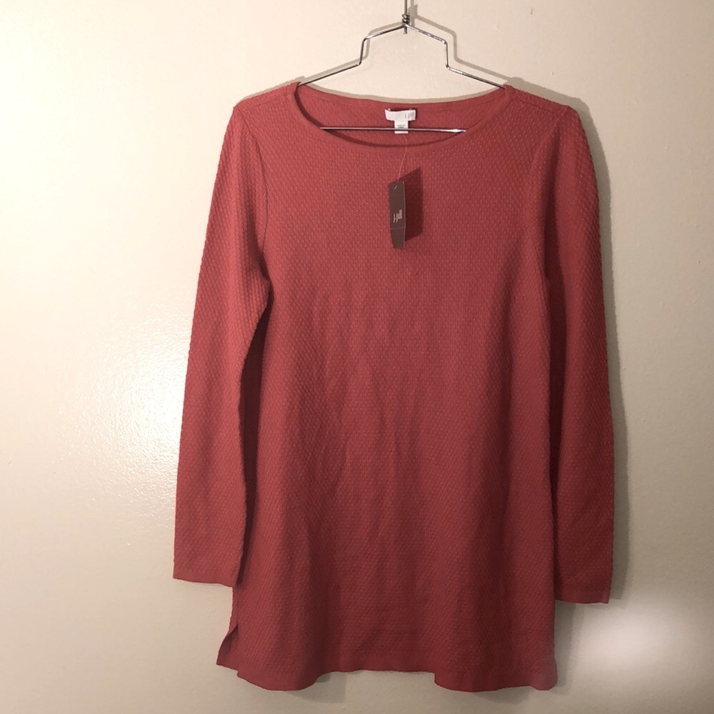 J Jill orange sweater , crew neck ,size XS.